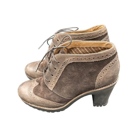 Sperry Emory Lace-up Heel Boot Womens 9 M Brown Suede 3"+ Heel - Picture 3 of 7